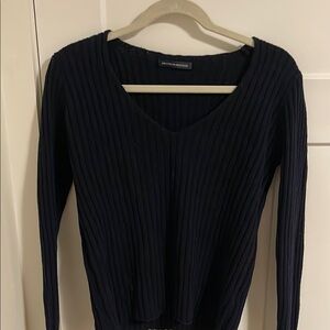Brandy Melville Ribbed V-Neck Sweater